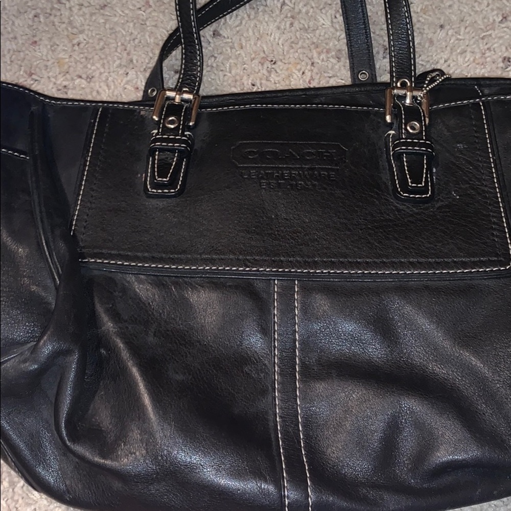 Basic black coach purse